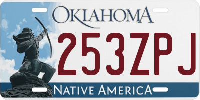 OK license plate 253ZPJ