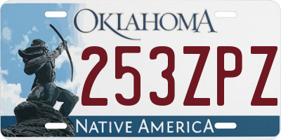 OK license plate 253ZPZ
