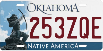 OK license plate 253ZQE