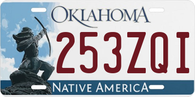 OK license plate 253ZQI