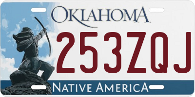 OK license plate 253ZQJ