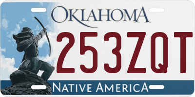 OK license plate 253ZQT