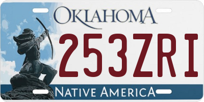 OK license plate 253ZRI