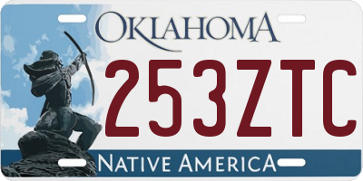 OK license plate 253ZTC