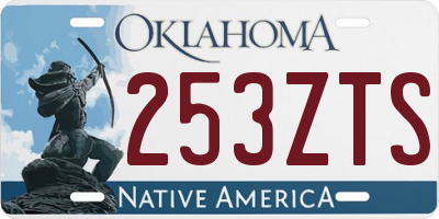 OK license plate 253ZTS