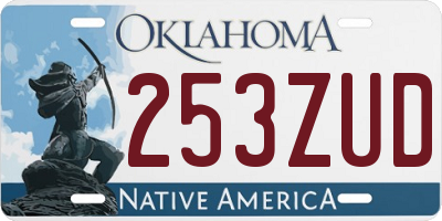 OK license plate 253ZUD