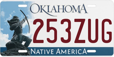 OK license plate 253ZUG