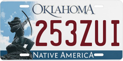 OK license plate 253ZUI