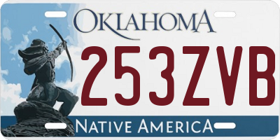 OK license plate 253ZVB