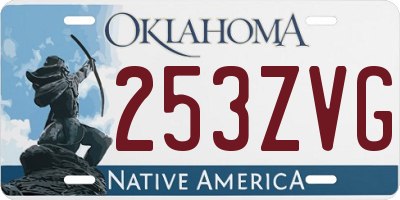 OK license plate 253ZVG