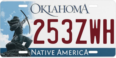 OK license plate 253ZWH