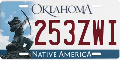 OK license plate 253ZWI