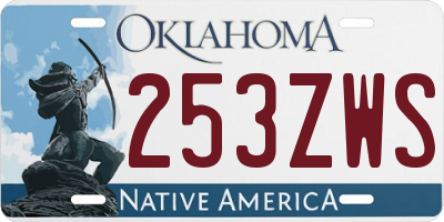 OK license plate 253ZWS