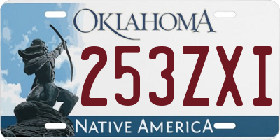 OK license plate 253ZXI