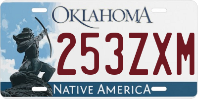 OK license plate 253ZXM