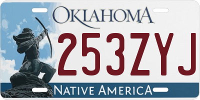 OK license plate 253ZYJ