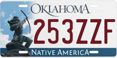 OK license plate 253ZZF