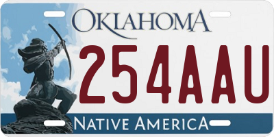 OK license plate 254AAU