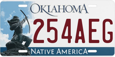 OK license plate 254AEG