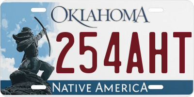 OK license plate 254AHT