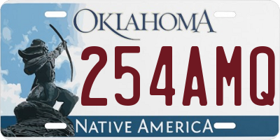 OK license plate 254AMQ