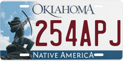 OK license plate 254APJ