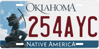 OK license plate 254AYC