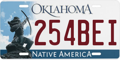 OK license plate 254BEI