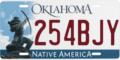 OK license plate 254BJY