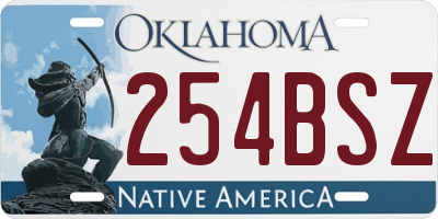 OK license plate 254BSZ