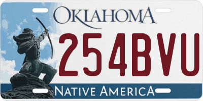 OK license plate 254BVU