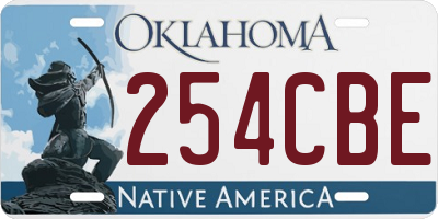 OK license plate 254CBE