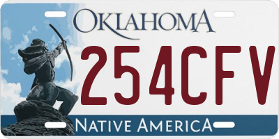 OK license plate 254CFV