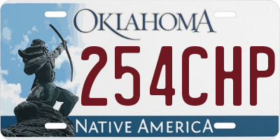 OK license plate 254CHP
