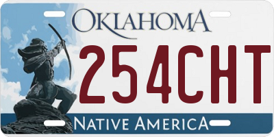 OK license plate 254CHT
