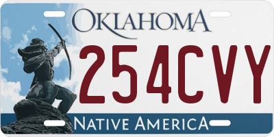 OK license plate 254CVY