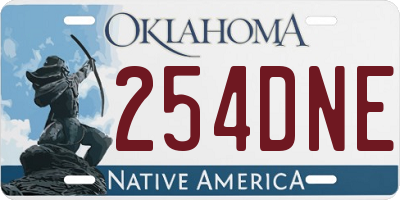 OK license plate 254DNE