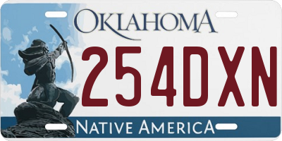 OK license plate 254DXN