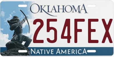 OK license plate 254FEX