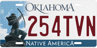 OK license plate 254TVN