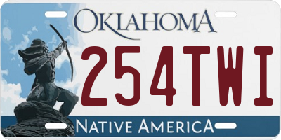 OK license plate 254TWI