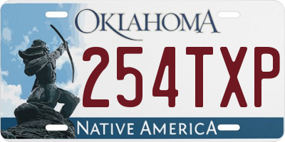 OK license plate 254TXP