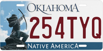 OK license plate 254TYQ