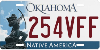 OK license plate 254VFF