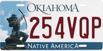 OK license plate 254VQP