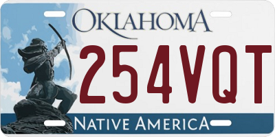 OK license plate 254VQT
