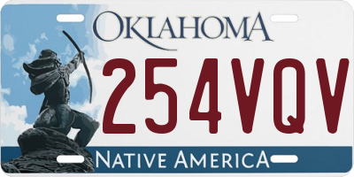 OK license plate 254VQV