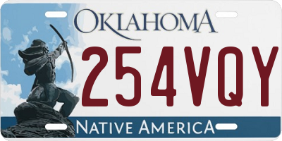 OK license plate 254VQY