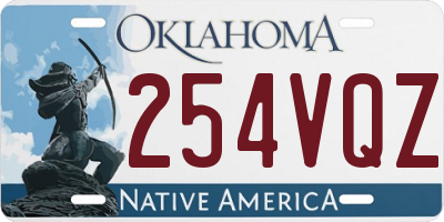 OK license plate 254VQZ