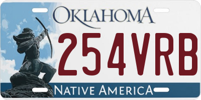 OK license plate 254VRB